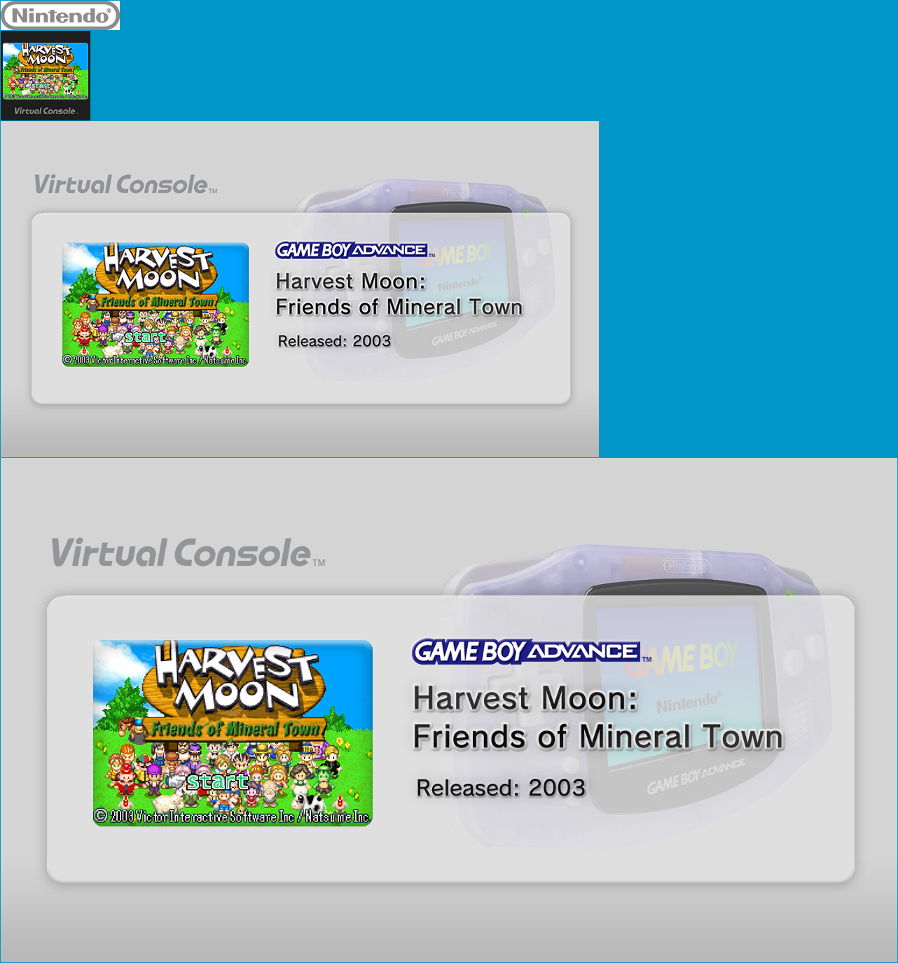 Virtual Console - Harvest Moon: Friends of Mineral Town
