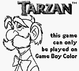 Tarzan - Game Boy Error Message