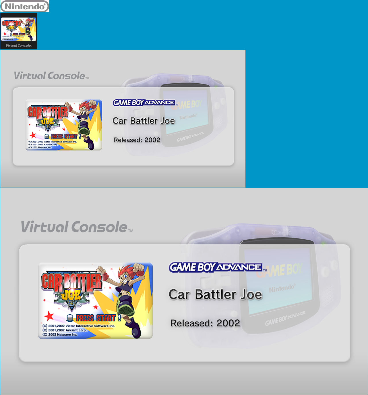 Virtual Console - Car Battler Joe