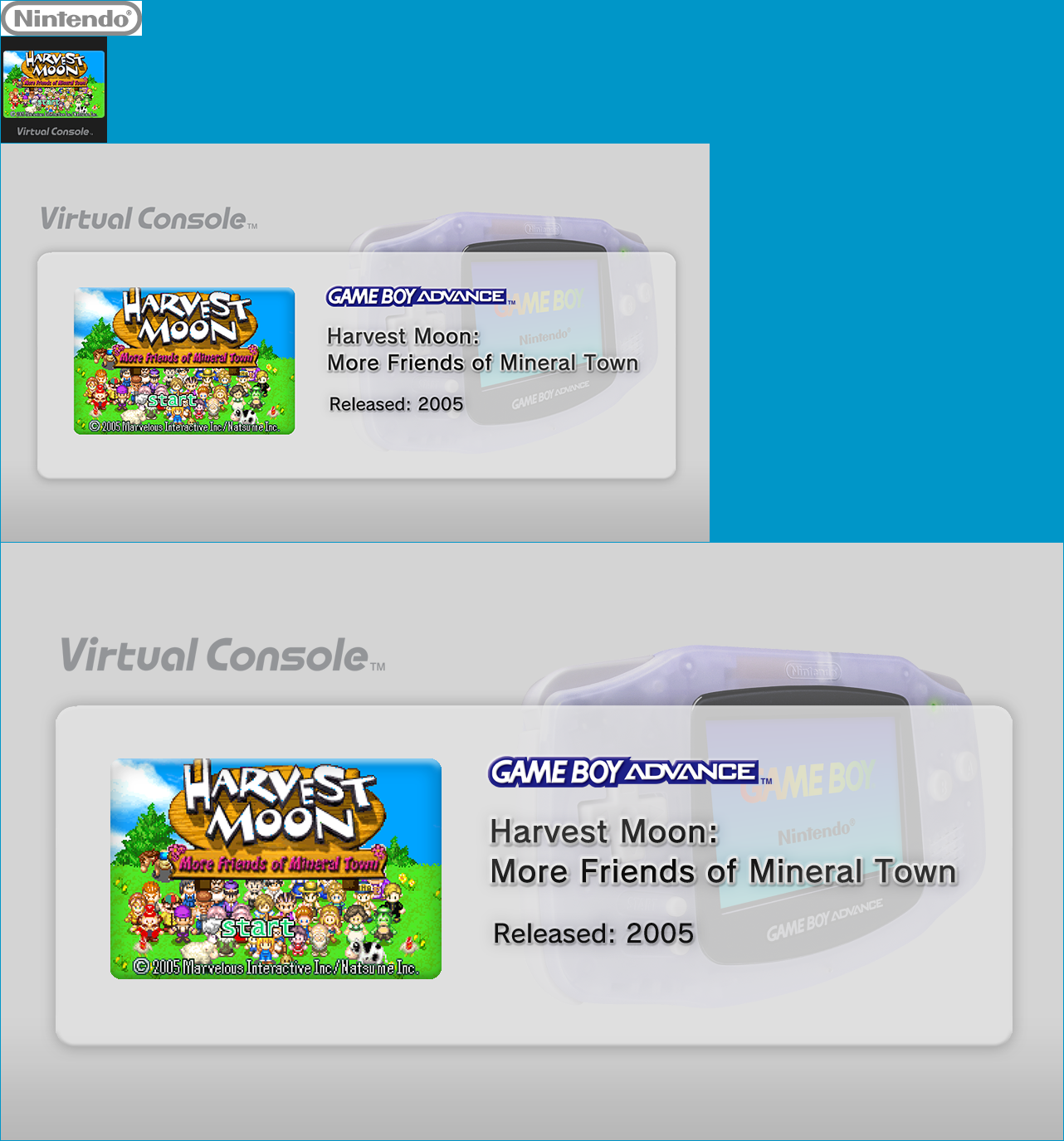 Virtual Console - Harvest Moon: More Friends of Mineral Town