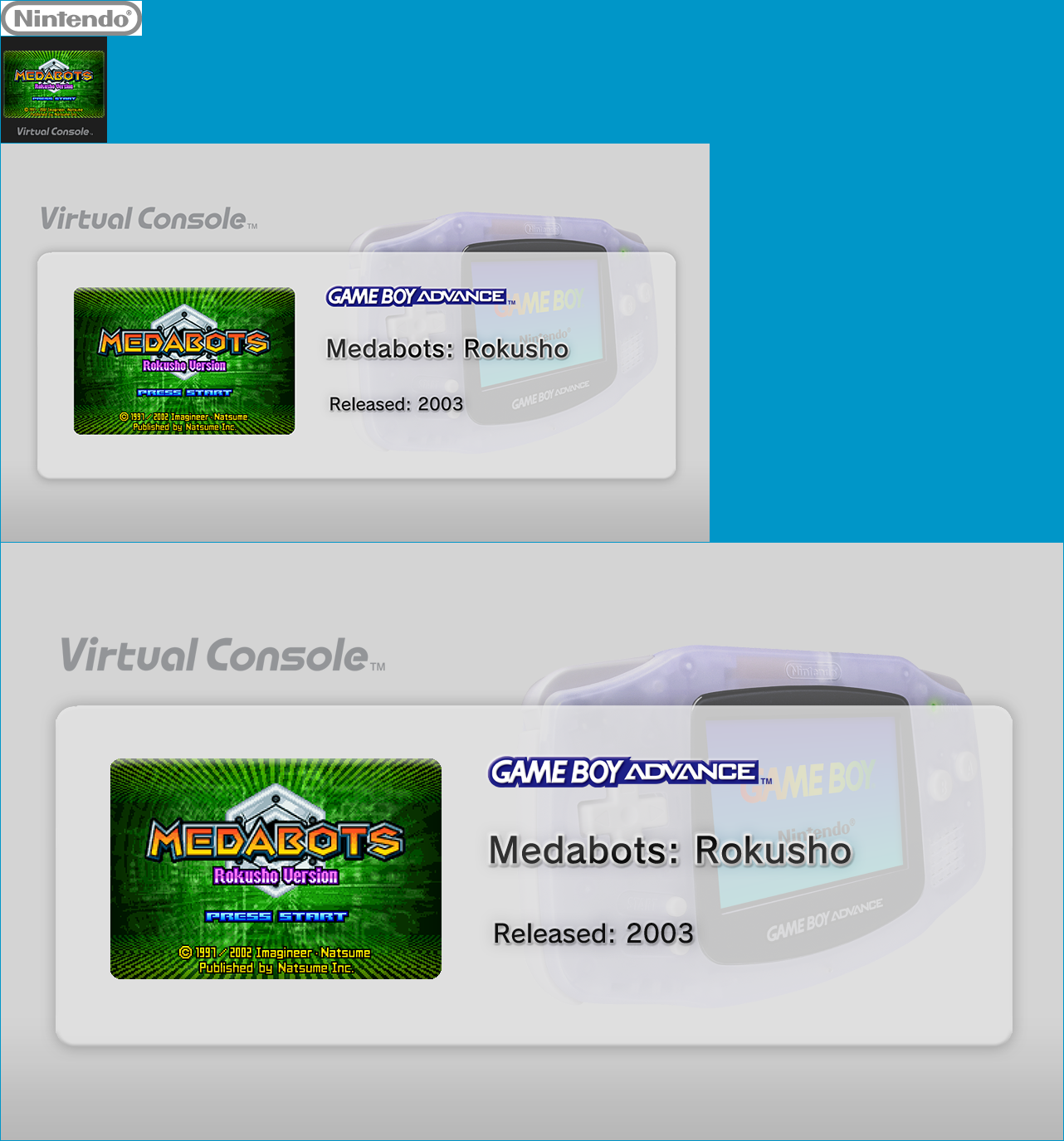 Virtual Console - Medabots: Rokusho