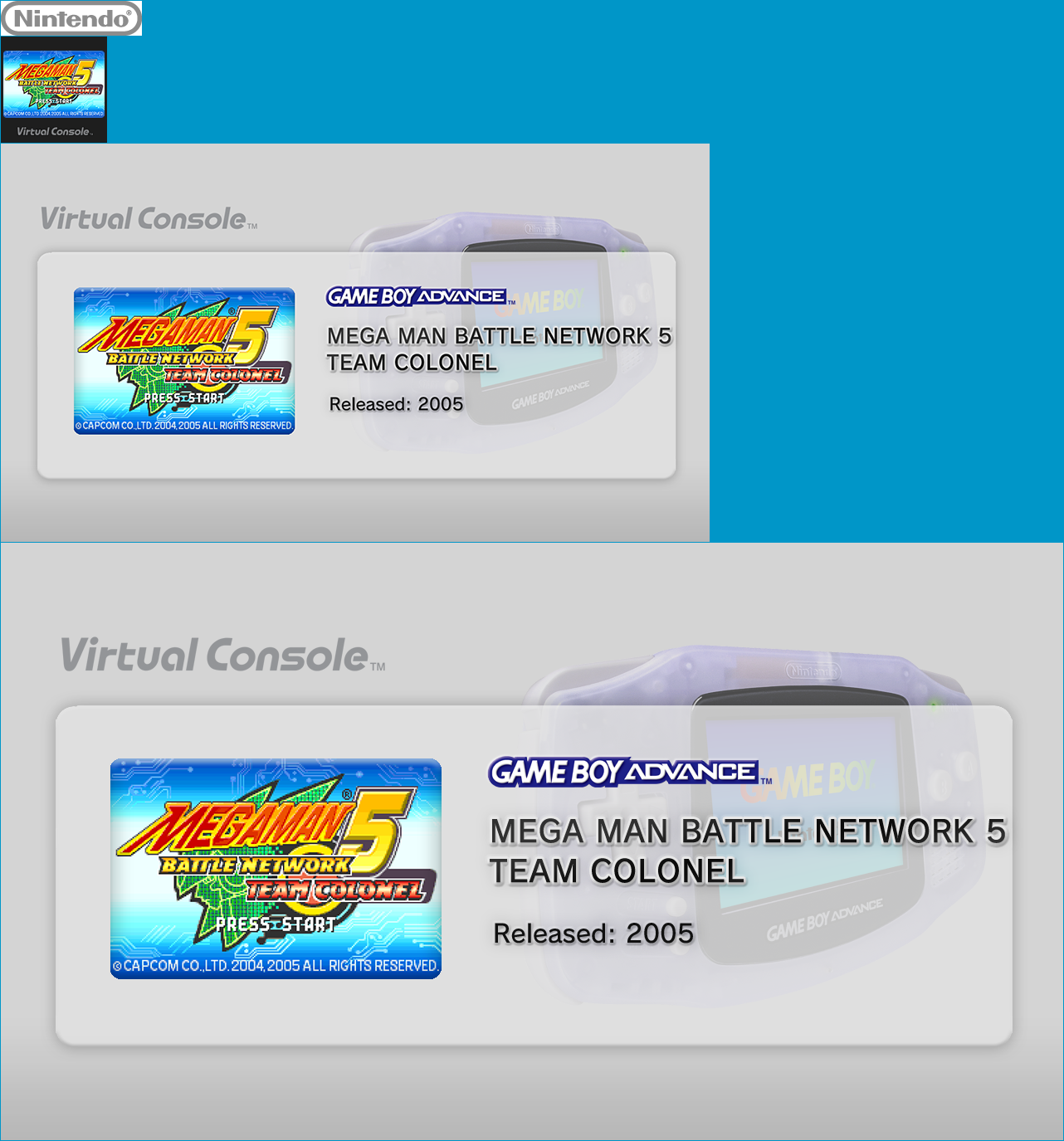 Virtual Console - MEGA MAN BATTLE NETWORK 5 TEAM COLONEL