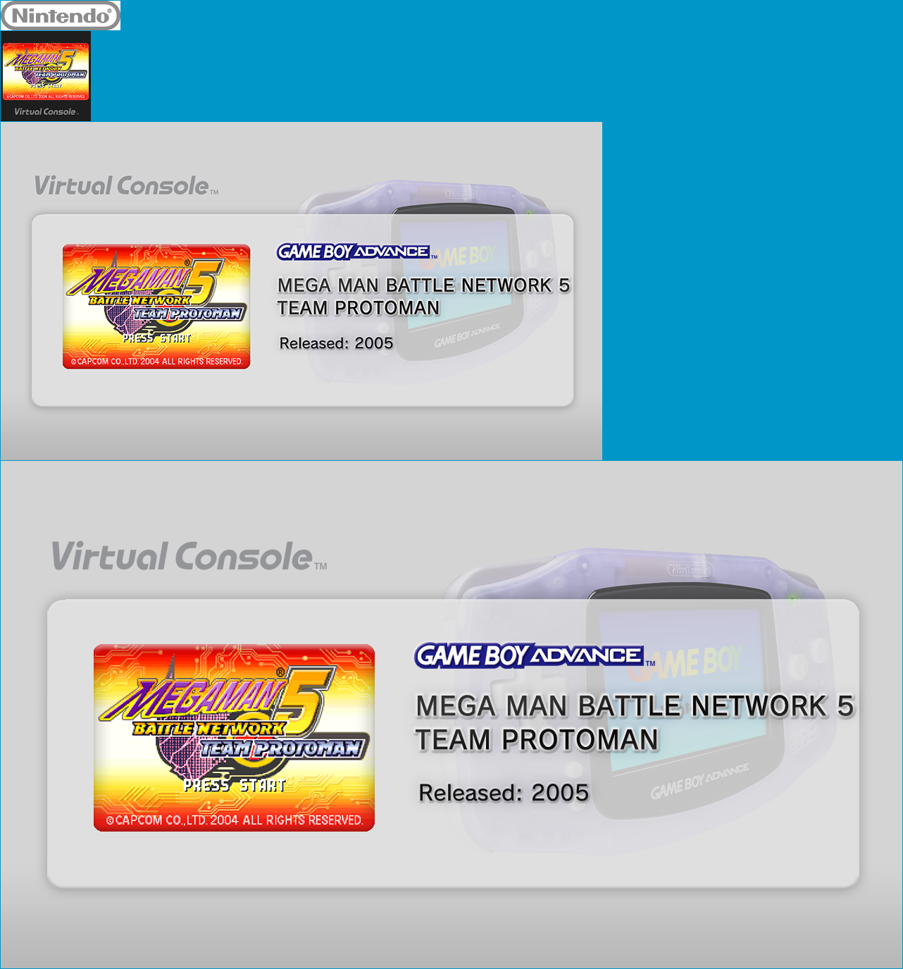 Virtual Console - MEGA MAN BATTLE NETWORK 5 TEAM PROTOMAN
