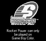 Rocket Power: Gettin' Air - Game Boy Error Message