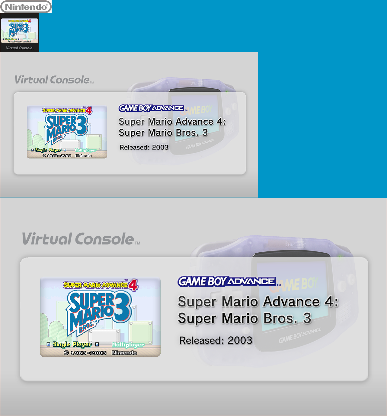 Virtual Console - Super Mario Advance 4: Super Mario Bros. 3