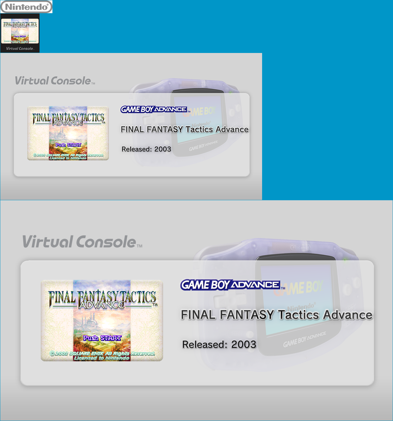 Virtual Console - FINAL FANTASY Tactics Advance