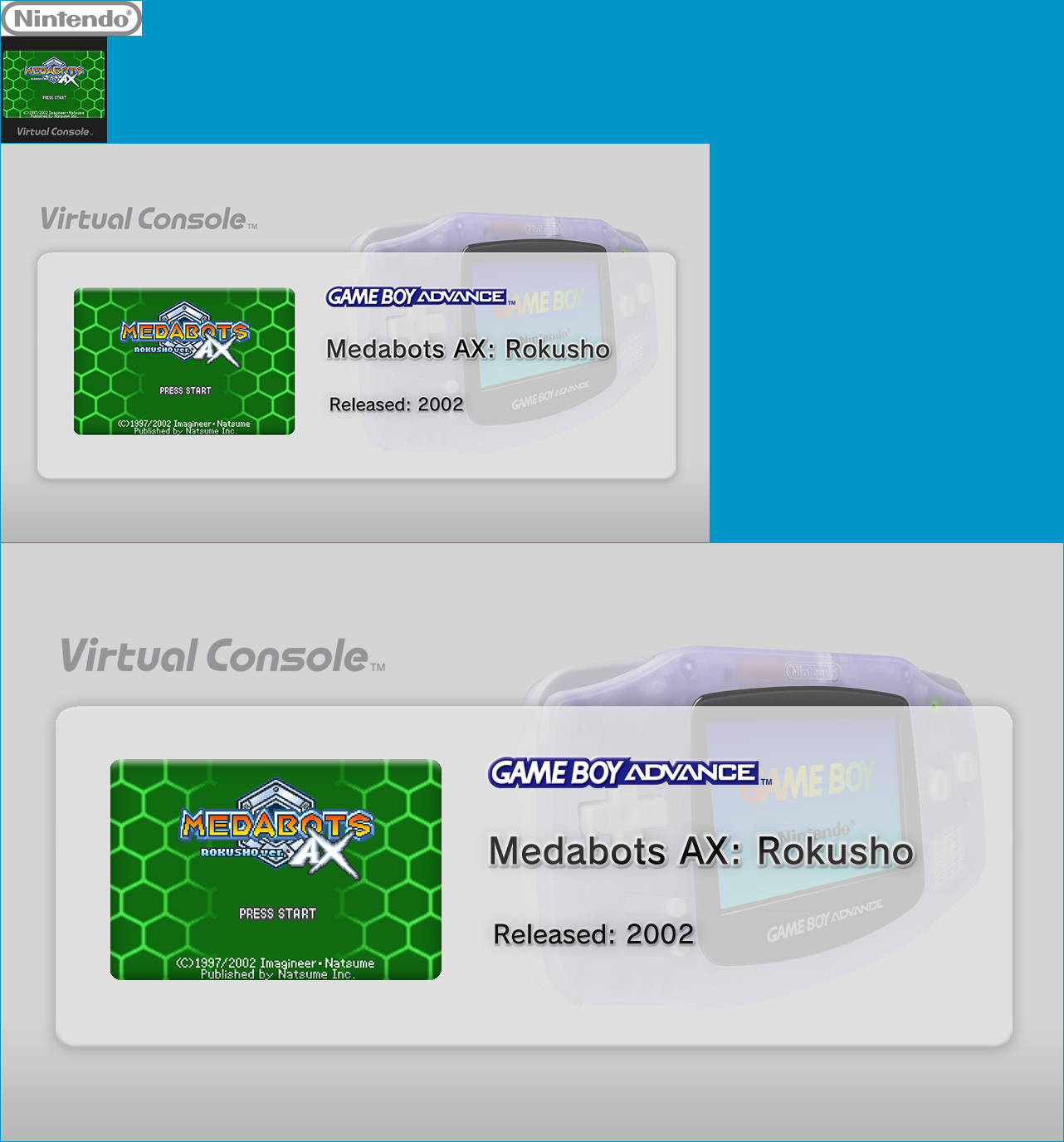 Virtual Console - Medabots AX: Rokusho