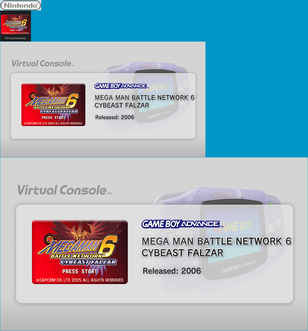 Virtual Console - MEGA MAN BATTLE NETWORK 6 CYBEAST FALZAR