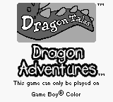 Dragon Tales: Dragon Adventures - Game Boy Error Message