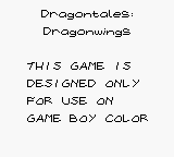 Dragon Tales: Dragon Wings - Game Boy Error Message