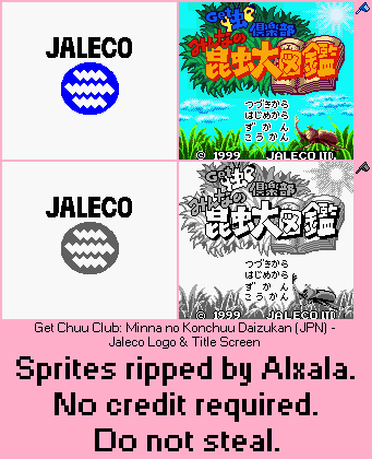 Get Chuu Club: Minna no Konchuu Daizukan (JPN) - Jaleco Logo & Title Screen