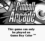 Microsoft Pinball Arcade - Game Boy Error Message