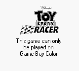Toy Story Racer - Game Boy Error Message