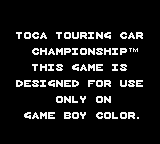 TOCA Touring Car Championship - Game Boy Error Message