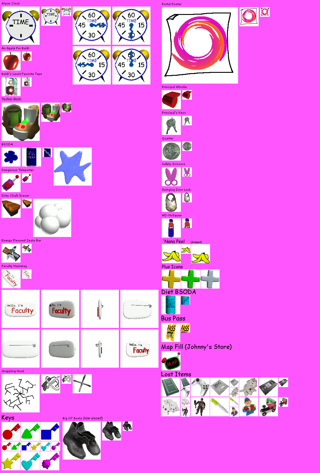 Baldi's Basics Plus - Items