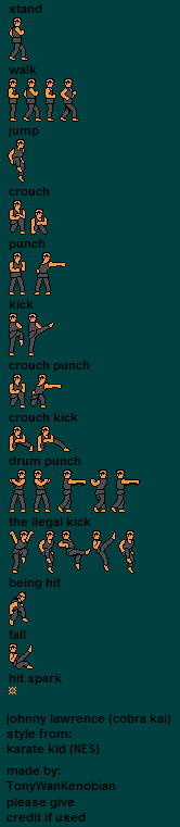 Johnny Lawrence (Cobra Kai, NES-Style)