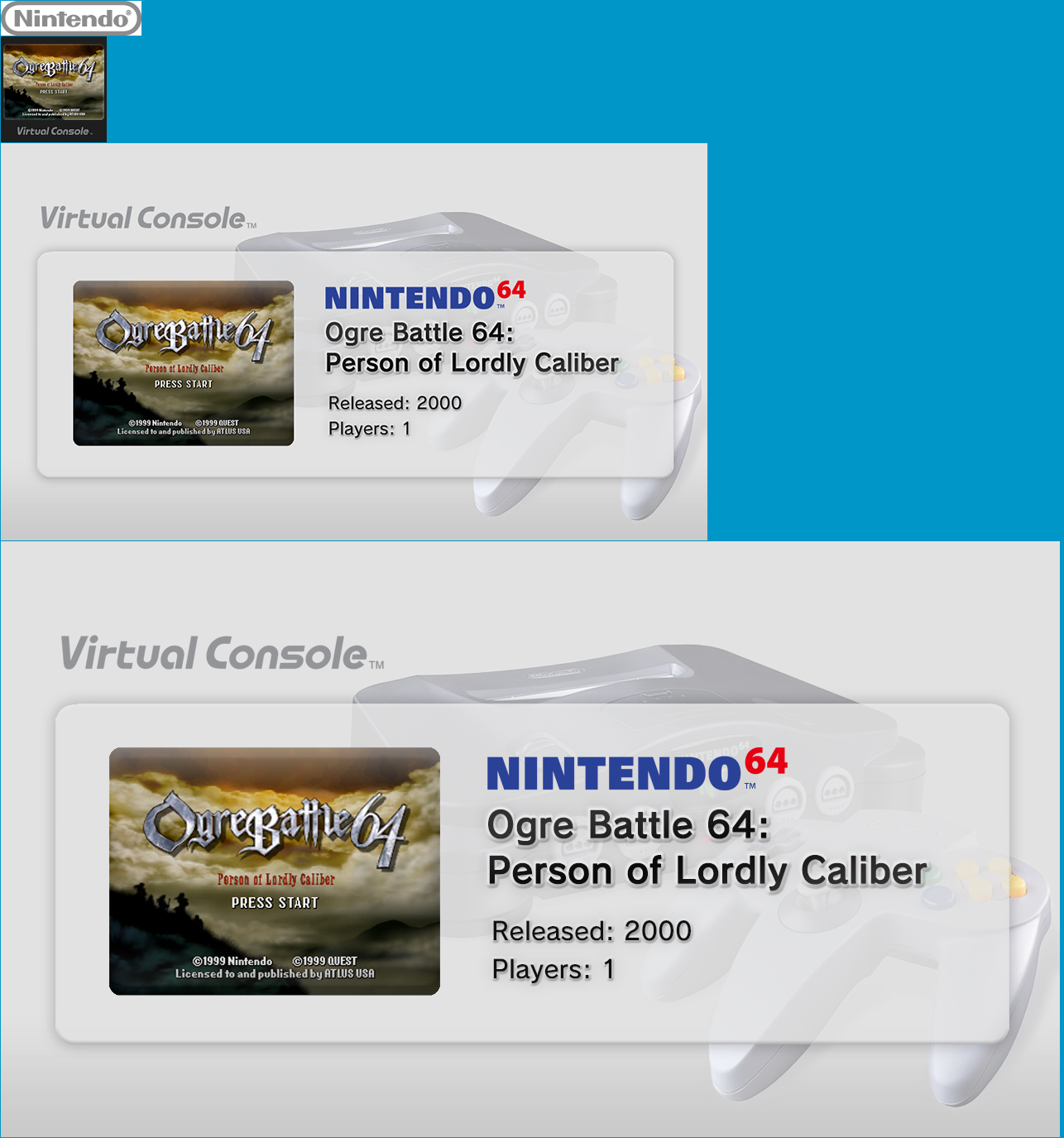 Virtual Console - Ogre Battle 64: Person of Lordly Caliber