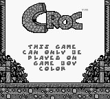 Croc - Game Boy Error Message