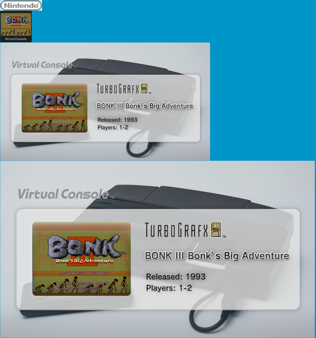 Virtual Console - BONK III Bonk's Big Adventure