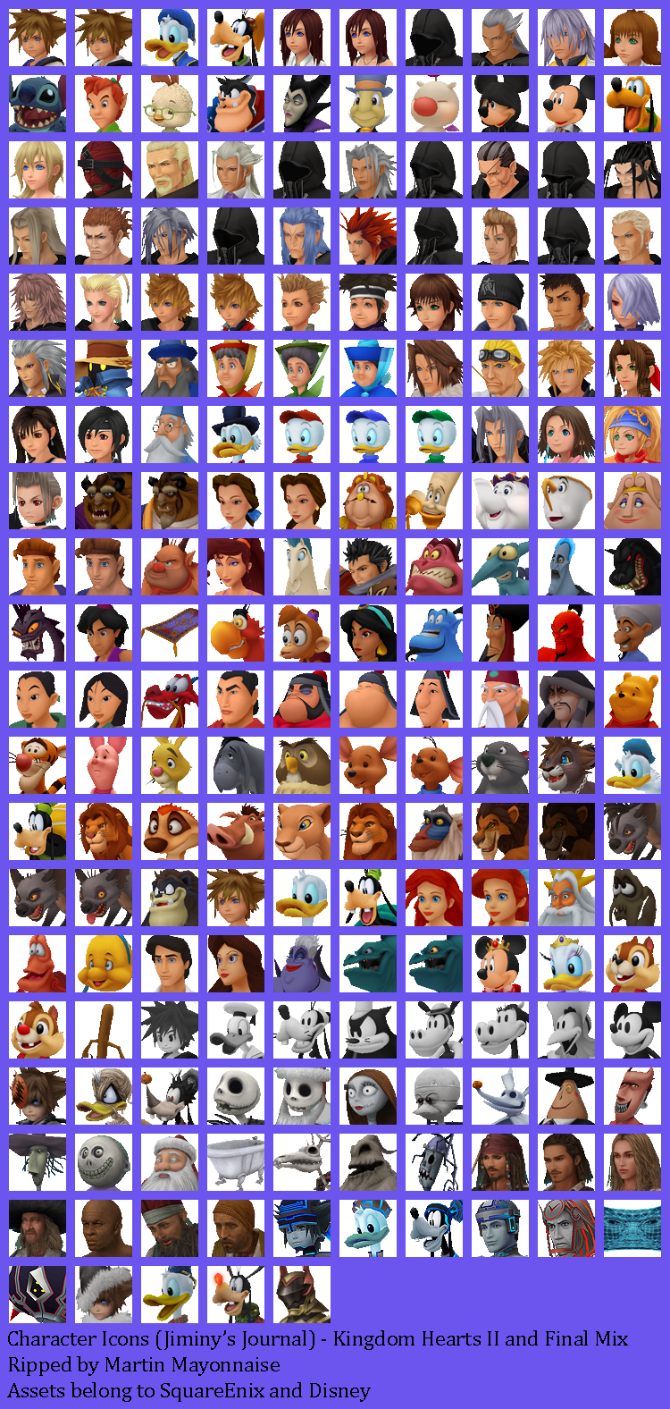 Kingdom Hearts 2 - Character Icons