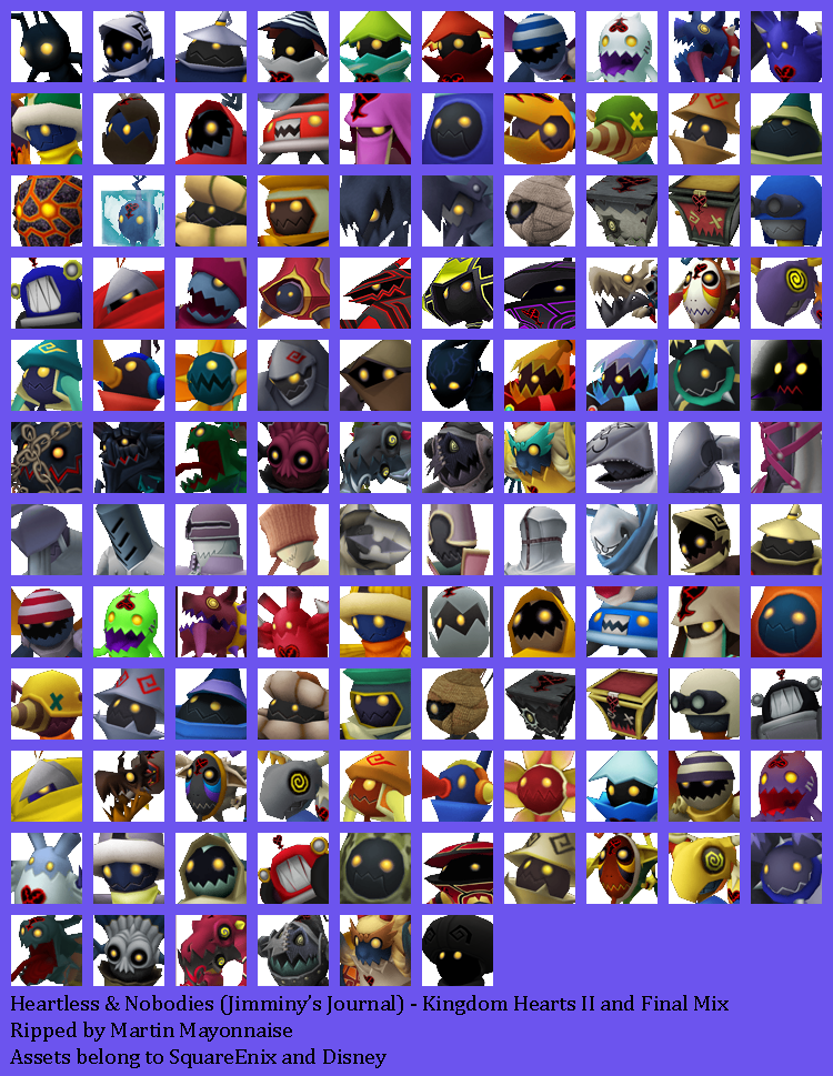 Kingdom Hearts 2 - Heartless & Nobody Icons