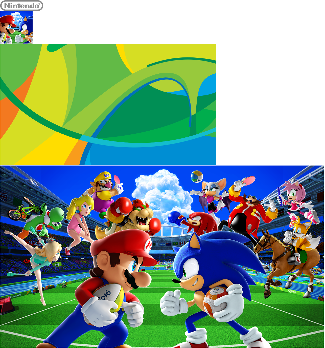 Mario & Sonic at the Rio 2016 Olympic Games - HOME Menu Icon and Banners