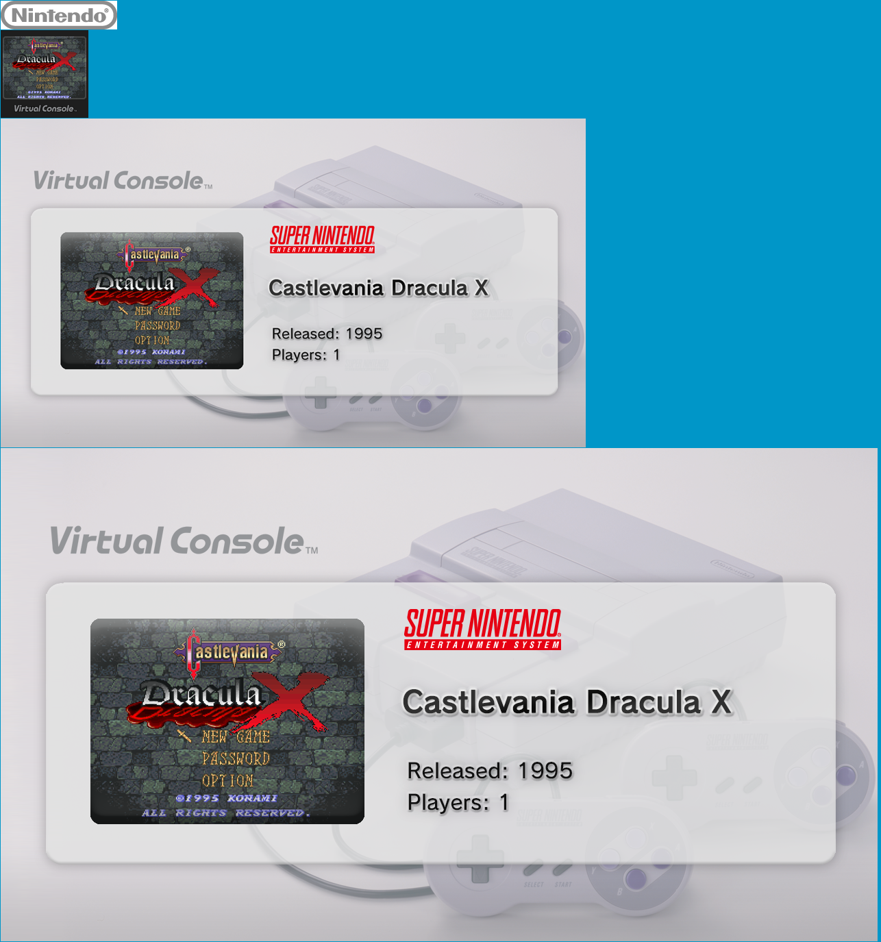Virtual Console - Castlevania Dracula X