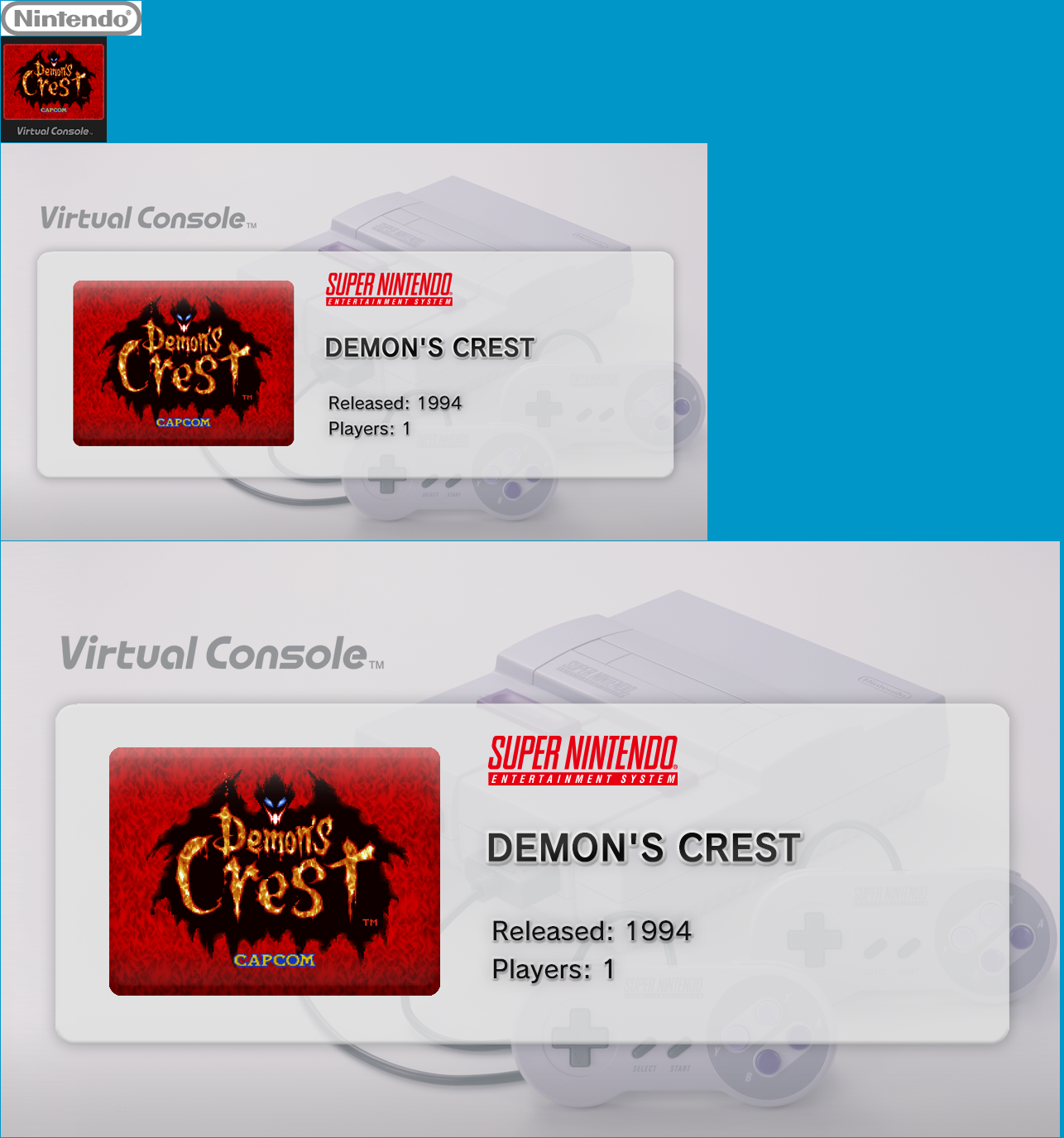 Virtual Console - DEMON'S CREST