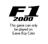 F1 Championship Season 2000 - Game Boy Error Message