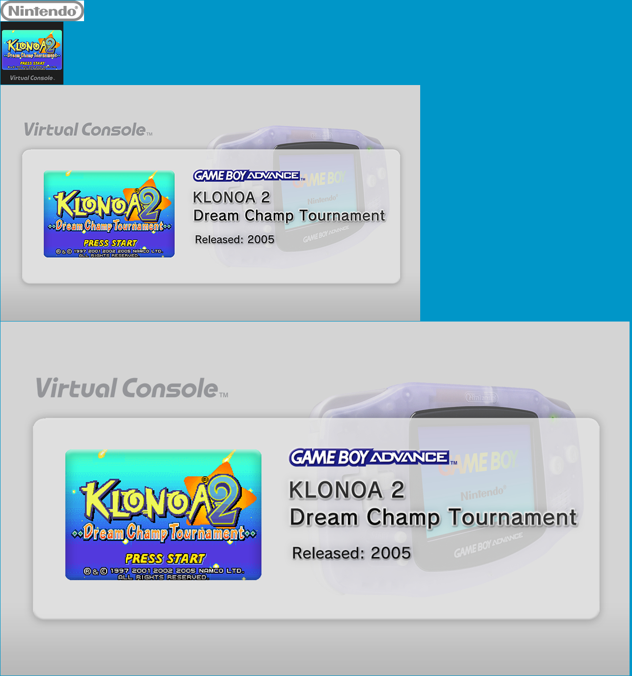 Virtual Console - KLONOA 2 Dream Champ Tournament