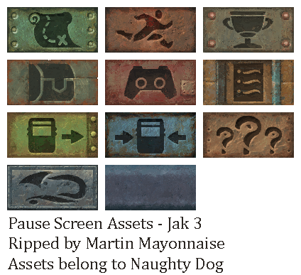 Jak 3 - Pause Screen Assets