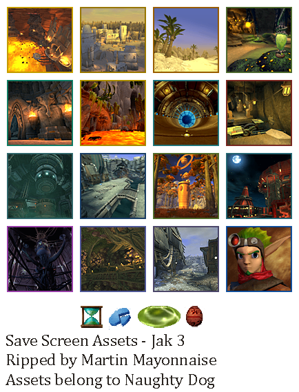 Jak 3 - Save Screen Assets