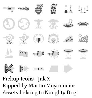 Jak X: Combat Racing - Weapon Icons