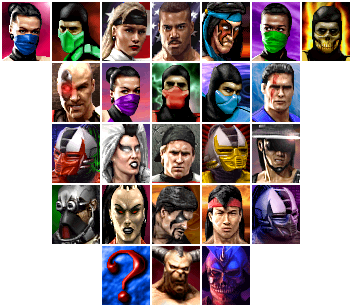 Arcade - Ultimate Mortal Kombat 3 - Character Select Icons - The ...