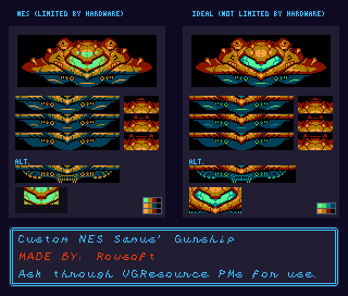 Metroid Customs - Samus' Gunship (NES)