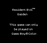 Resident Evil Gaiden - Game Boy Error Message