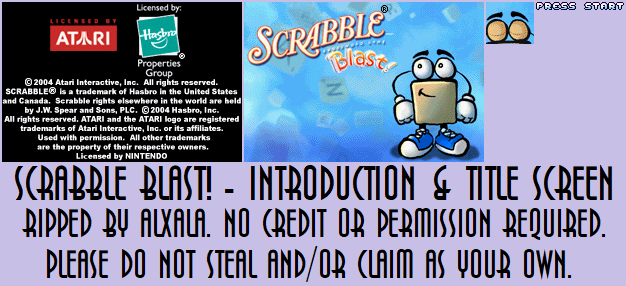 Scrabble Blast! - Introduction & Title Screen