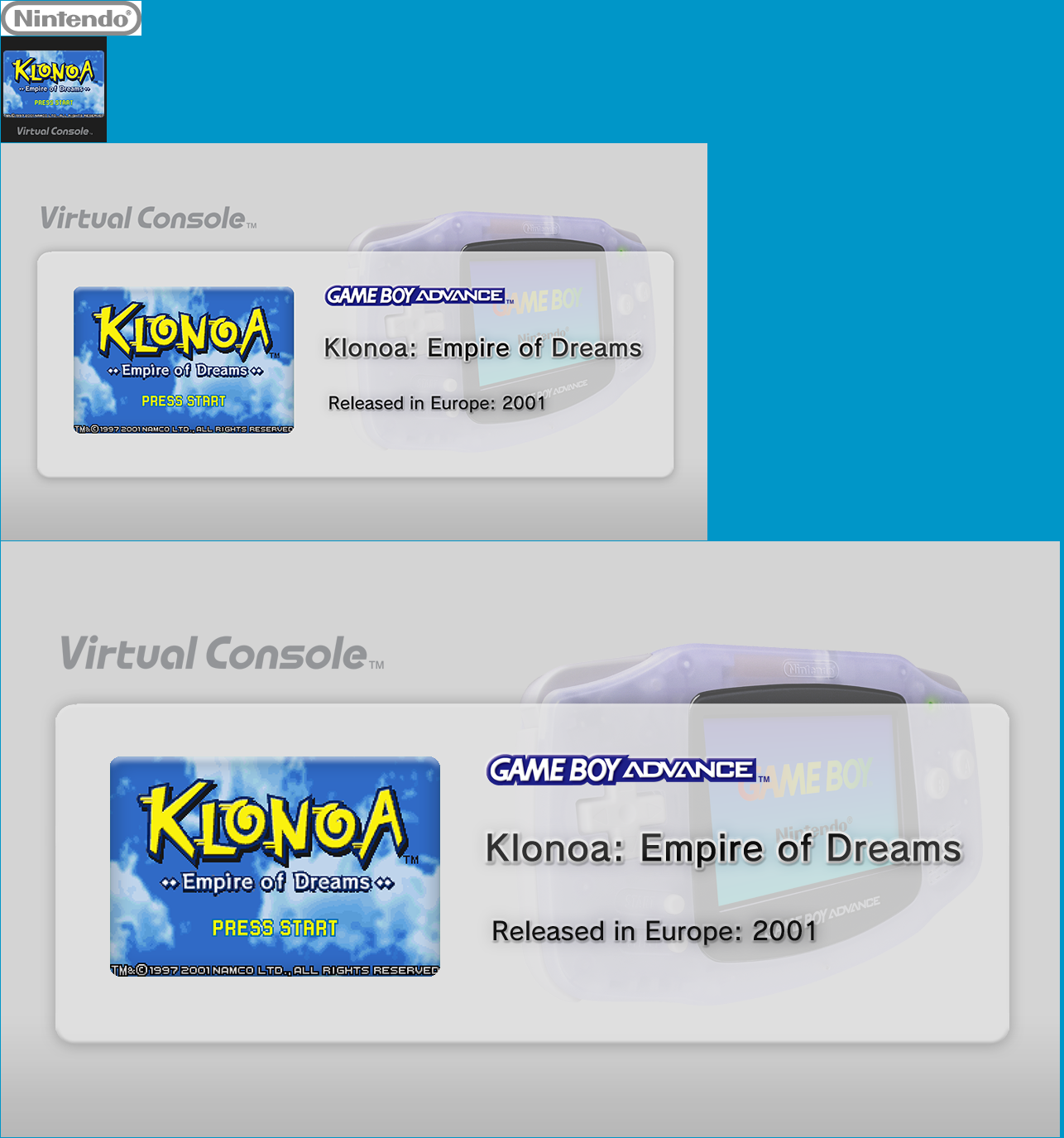 Virtual Console - Klonoa: Empire of Dreams