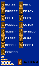 Shining Force 1: The Legacy of Great Intention - Spell Icons
