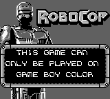 RoboCop - Game Boy Error Message