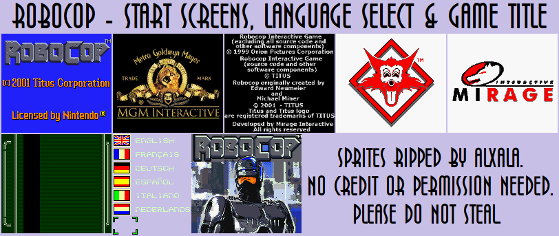 Start Screens, Language Select & Game Title