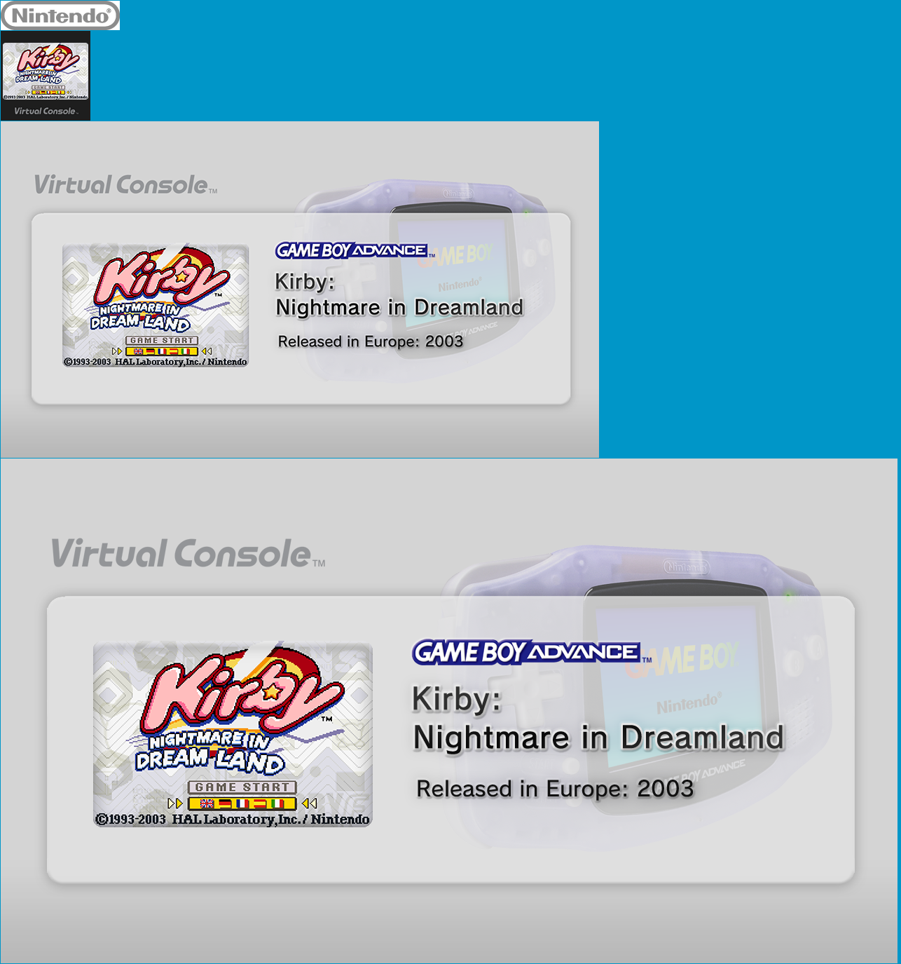 Virtual Console - Kirby: Nightmare in Dreamland