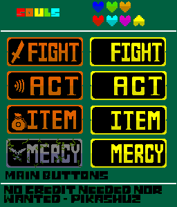 Undertale Customs - Battle Menu Buttons