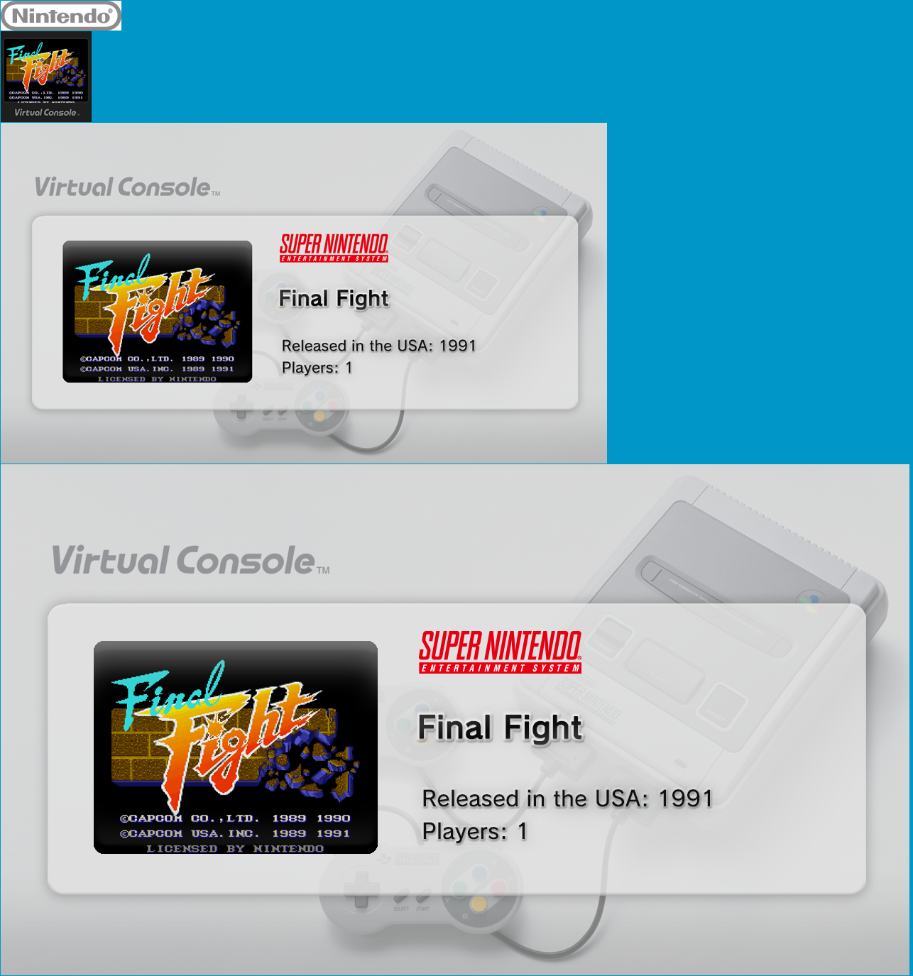 Virtual Console - Final Fight
