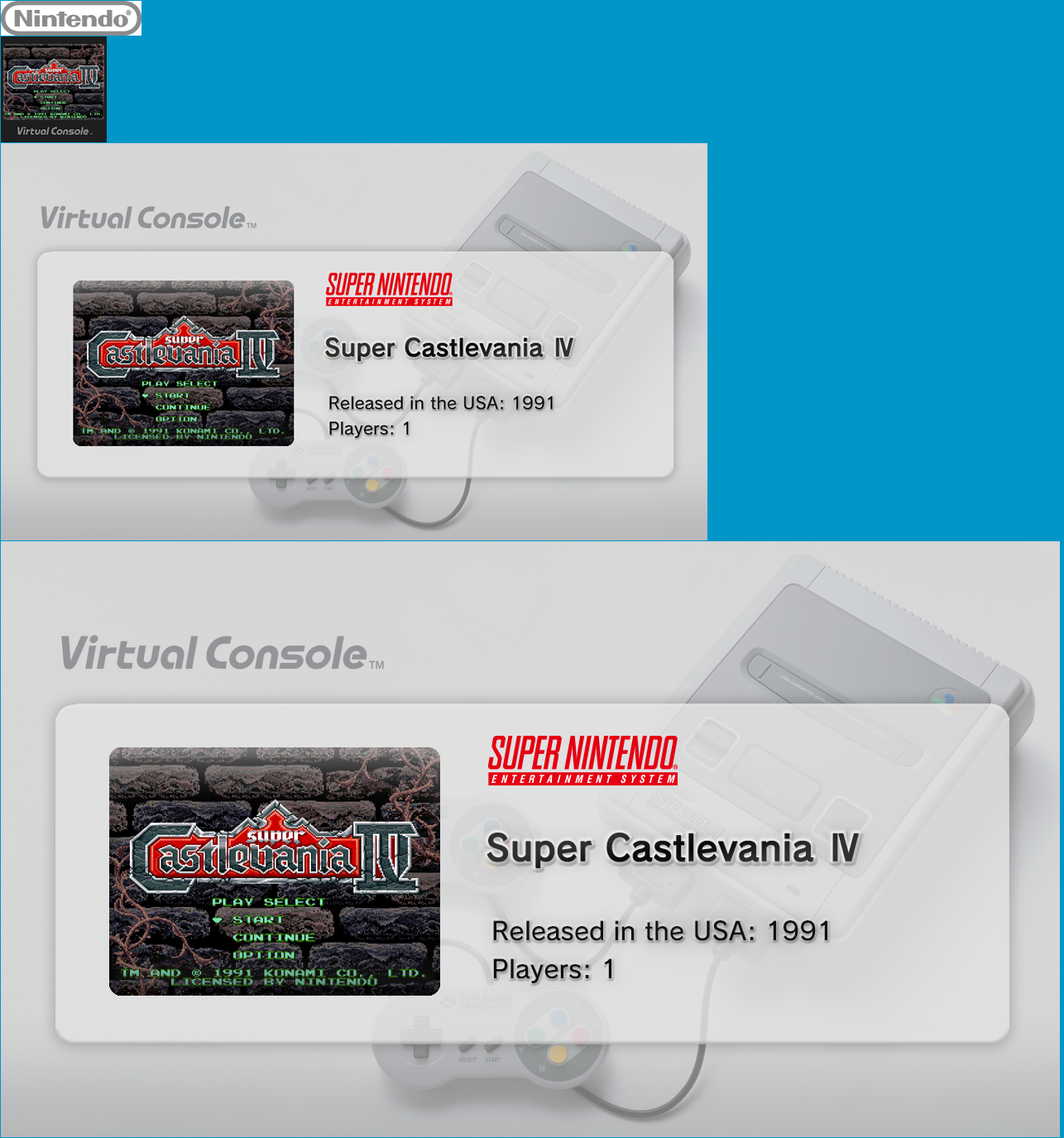 Virtual Console - Super Castlevania IV