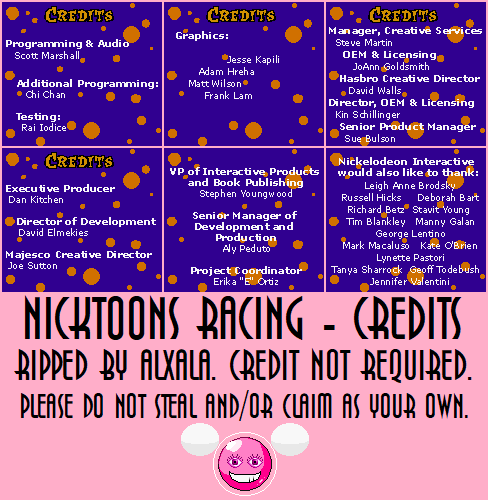 Nicktoons Racing - Credits