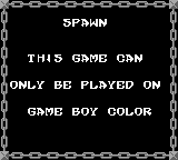 Spawn - Game Boy Error Message