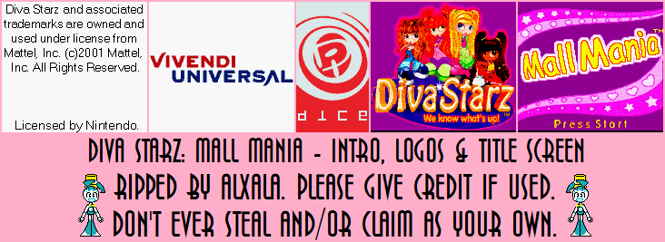 Diva Starz: Mall Mania - Intro, Logos & Title Screen