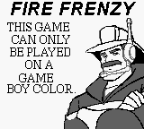 Rescue Heroes: Fire Frenzy - Game Boy Error Message