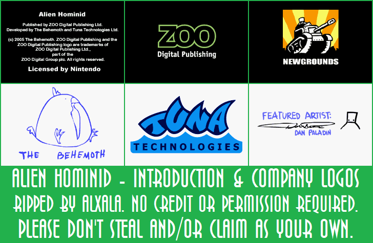 Alien Hominid - Introduction & Company Logos